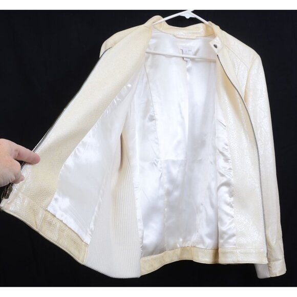 Chico's Knit Panel Moto Zip Up Jacket Long Sleeve Women's Plus Size XL 16 (3) - Picture 9 of 11